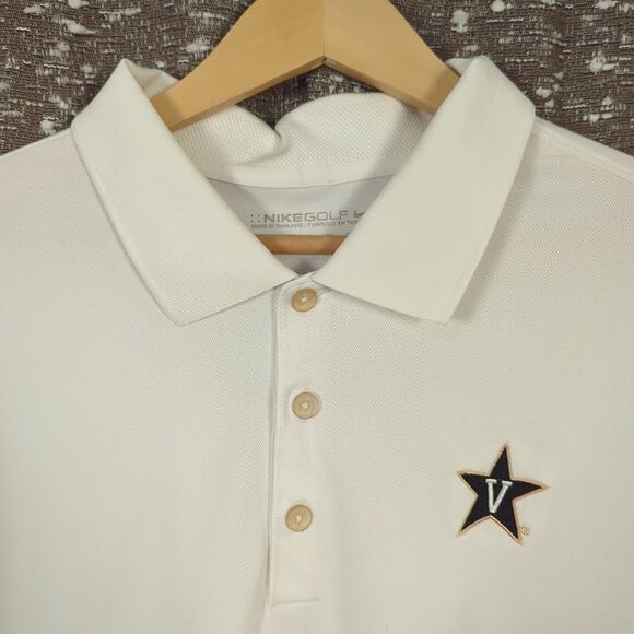 Vanderbilt Commodores Nike Mens XXL White Golf Polo Short Sleeve Performance - Picture 4 of 9
